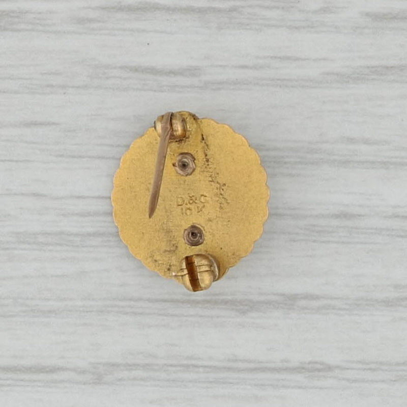 Coca-Cola 5 Years Service Award Pin 10k Yellow Gold Lab Created Ruby Coke Bottle