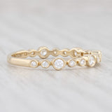 Light Gray New 0.23ctw VS2 Diamond Circles Ring 14k Yellow Gold Size 6.5 Stackable Band