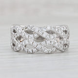 1.10ctw Woven Diamond Ring 14k White Gold Size 6.5