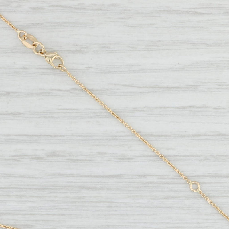 0.23ctw Diamond Butterfly Pendant Necklace 14k Yellow Gold 16.5-18.5" Adjustable