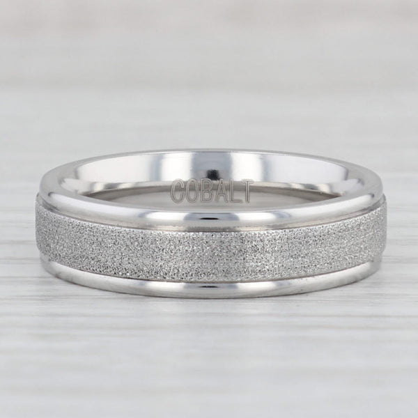 Light Gray New Brushed Cobalt Men's Ring Size 10.5-10.75 Wedding Band Ridged