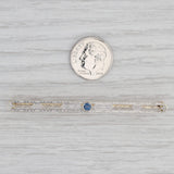 Gray Art Deco Lab Created Sapphire Filigree Pin 10k Gold Platinum Bar Brooch