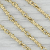 Gray Judith Ripka 0.25ctw Diamond Flower Bar Link Necklace 18k Yellow Gold 15.5"