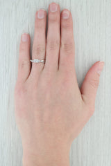 Gray 0.23ctw Princess Diamond Engagement Ring 10k White Gold Size 6.75