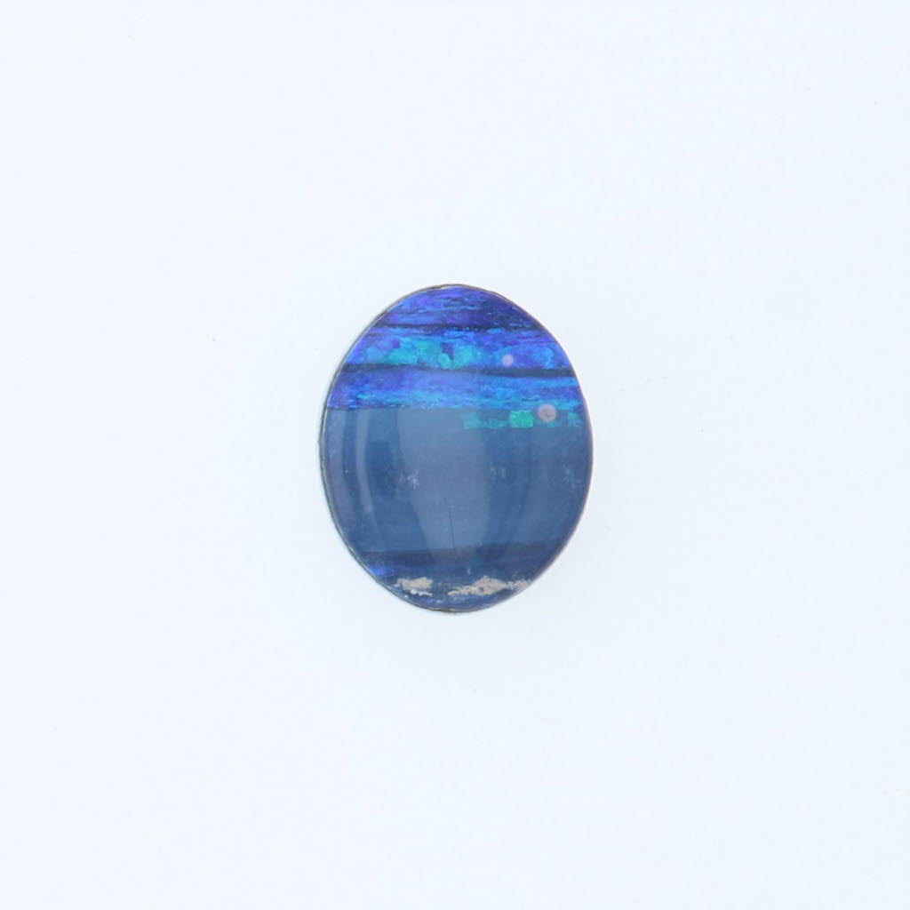 Alice Blue 3ct Blue Opal Doublet Loose Gemstone 12 x 10mm Oval Solitaire Jewelry Making