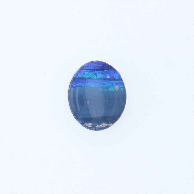 Alice Blue 3ct Blue Opal Doublet Loose Gemstone 12 x 10mm Oval Solitaire Jewelry Making