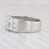 Light Gray 1.50ctw Round Baguette Diamond Band Platinum Size 6.75 Ring