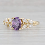 1.43ctw Purple White Cubic Zirconia Ring 14k Yellow Gold Size 10.25