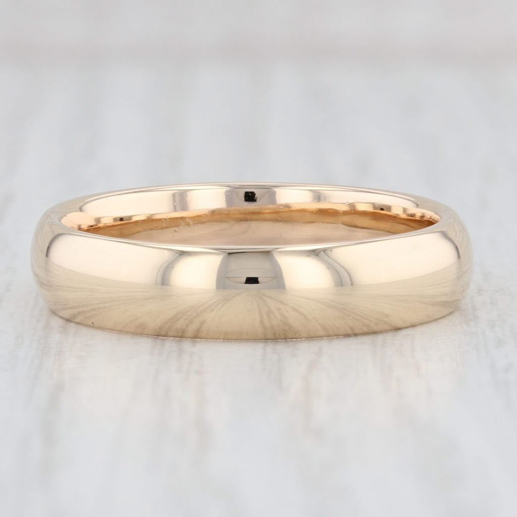 Light Gray Comfort Fit Men's Wedding Band 14k Yellow Gold Size 12.25-12.5 Ring