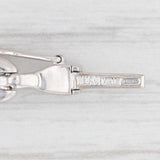 0.24ctw VS2 Diamond Link Bracelet 18k White Gold 7" 5.4mm Brushed Finish