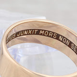 Masonic Yod Band 14k Yellow Gold 14th Degree Scottish Rite Size 7.5 Ring