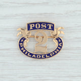Antique Grand Army Republic Pin 10k Gold Post #2 Philadelphia GAR 1800s