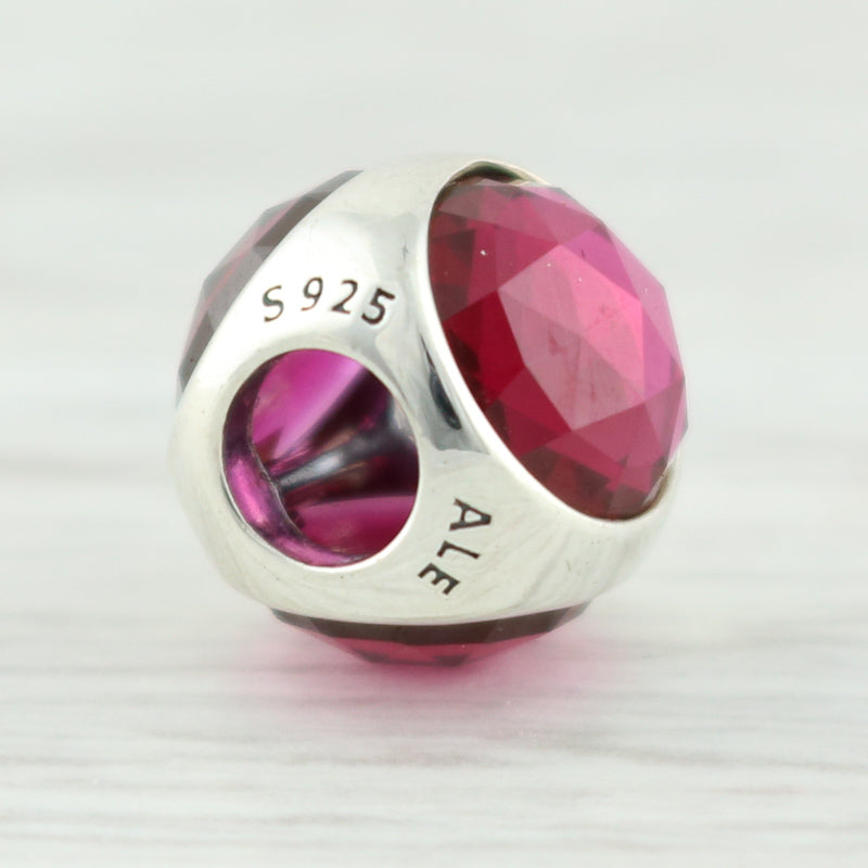 Light Gray New Genuine Pandora Red Radiant Droplet Charm 792095NCC Sterling Silver Cerise