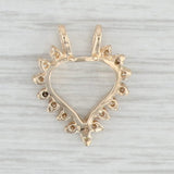 0.30ctw Diamond Framed Open Heart Pendant 14k Yellow Gold