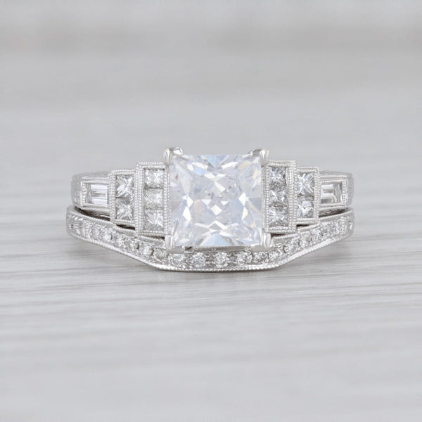 New Beverley K Semi Mount Diamond Engagement Ring Wedding Band Bridal 18k Gold