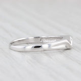 Light Gray Diamond Accented Wedding Band 10k White Gold Stackable Ring