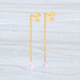 Marie Helene de Taillac Pink Spinel Briolette Earrings 18k 22k Gold Dangle