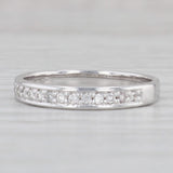 0.13ctw Diamond Wedding Band 10k White Gold Size 7 Ring Stackable Anniversary
