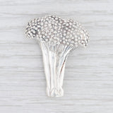 Light Gray Breakell Broccoli Brooch Sterling Silver Vegetable Pin Designer