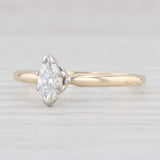 Light Gray 0.24ct Marquise Diamond Solitaire Engagement Ring 14k Yellow Gold Size 8