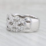 1.10ctw Woven Diamond Ring 14k White Gold Size 6.5