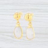 Lavender New Nina Nguyen White Moonstone Dangle Earrings Sterling Gold Vermeil Drops