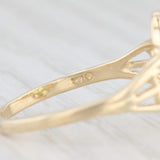 0.82ctw Peridot Diamond Ring 10k Yellow Gold Size 5.75 August Birthstone