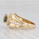 Light Gray New 1.91ctw Green Sphene Diamond Halo Ring 14k Yellow Gold Size 7.5