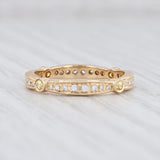 New Beverley K Yellow Sapphire Diamond Eternity Ring 14k Gold Stackable Band 6.5