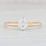 0.50ct Pear Solitaire Engagement Ring 14k Yellow Gold Size 6.75