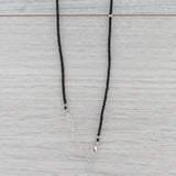 Gray New Nina Nguyen Black Spinel Bead Necklace Sterling Silver 15.5-18.5" Strand