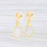 Beige New Nina Nguyen White Moonstone Dangle Earrings Sterling Gold Vermeil Drops