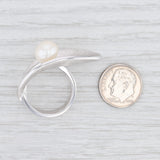 New Bastian Inverun Cleverly Positioned Pearl Ring Sterling Silver 12876 Sz 52 6