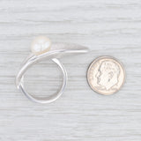 New Bastian Inverun Cleverly Positioned Pearl Ring Sterling Silver 12876 58 8.5