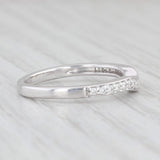 Contoured Diamond Wedding Band Ring Enhancer Guard 18k White Gold Stackable