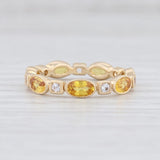 New Beverley K 2.22ctw Yellow Sapphire Stackable Ring 14k Gold Eternity Band 6.5