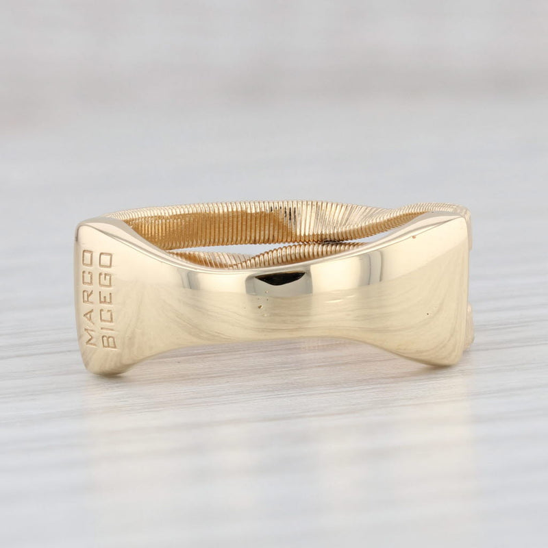 Light Gray Marco Bicego Marrakech Collection Ring 18k Yellow Gold Twist Bands Size 6
