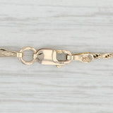 Light Gray 18" 1.3mm Rope Chain Necklace 10k Yellow Gold Lobster Clasp Italian