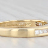Light Gray 0.25ctw Diamond Wedding Band 18k Yellow Gold Size 5.75 Stackable Ring
