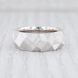 Light Gray New Bastian Inverun Ring Sterling Silver Catherine Niegel Faceted Band Sz 56 7.5