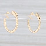 Light Gray New 0.75ctw Inside Out Hoop Earrings 14k Yellow Gold Hinged Round Hoops
