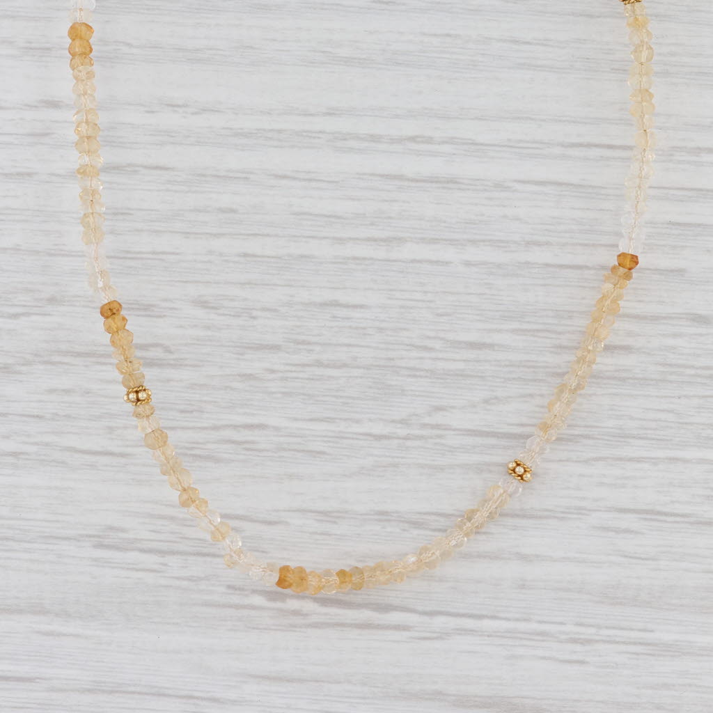 Light Gray New Nina Nguyen Harmony Necklace Citrine Bead Long Sterling Gold Vermeil Layer