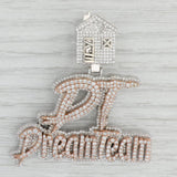 2.80ctw Diamond DT Dream Team House Pendant 10k Gold Statement Home Renovation