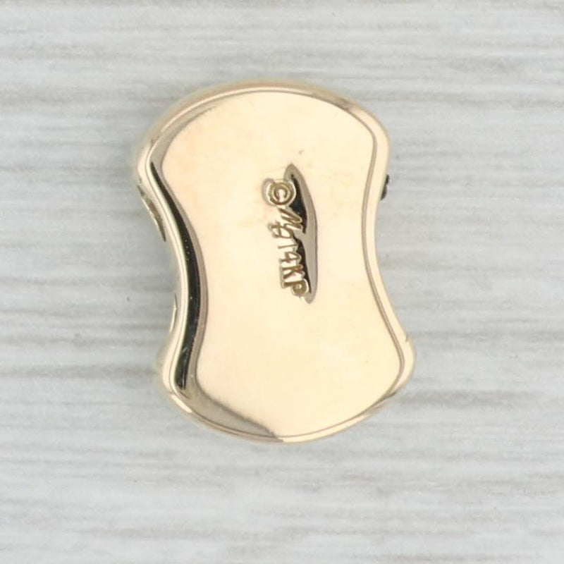 Vintage Bride & Groom Vintage Slide Charm 14k Gold Enamel Bridal Jewelry