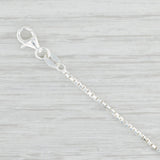 Light Gray New Octava Box Chain Necklace Sterling Silver 925 18" 1.3mm Lobster Clasp Italy