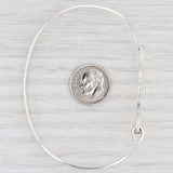 Light Gray New Engravable Bangle Bracelet Sterling Silver 7.5" 925 Statement