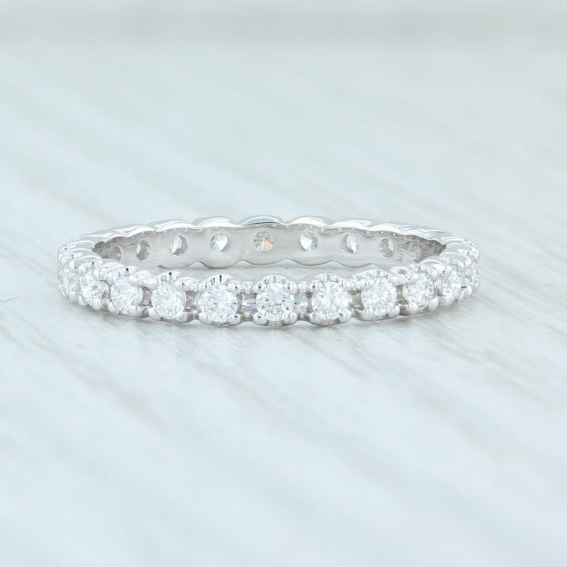 Light Gray New 0.51ctw Diamond Eternity Ring 18k White Gold Size 6 Wedding Stackable Band