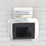Light Gray New Black Resin Pendant 925 Sterling Silver Statement B12766