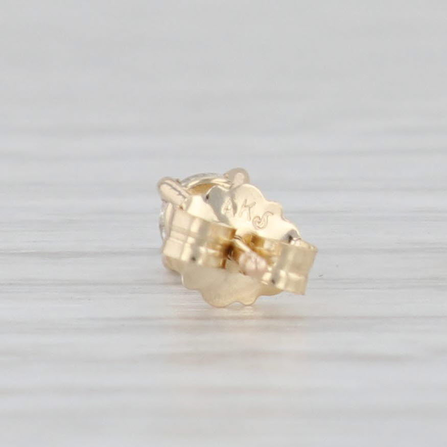 Light Gray New 0.32ctw Diamond Solitaire Stud Earrings 14k Yellow Gold April Birthstone