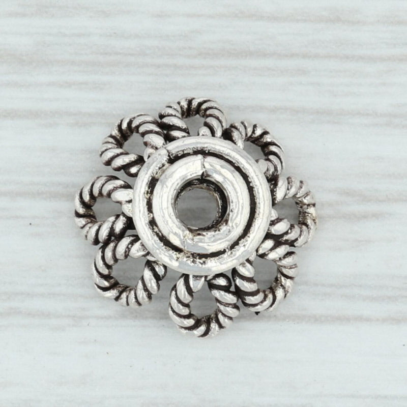 Light Gray Jewelry Making Findings Bead Cap Sterling Silver 5.3mm 10.5mm